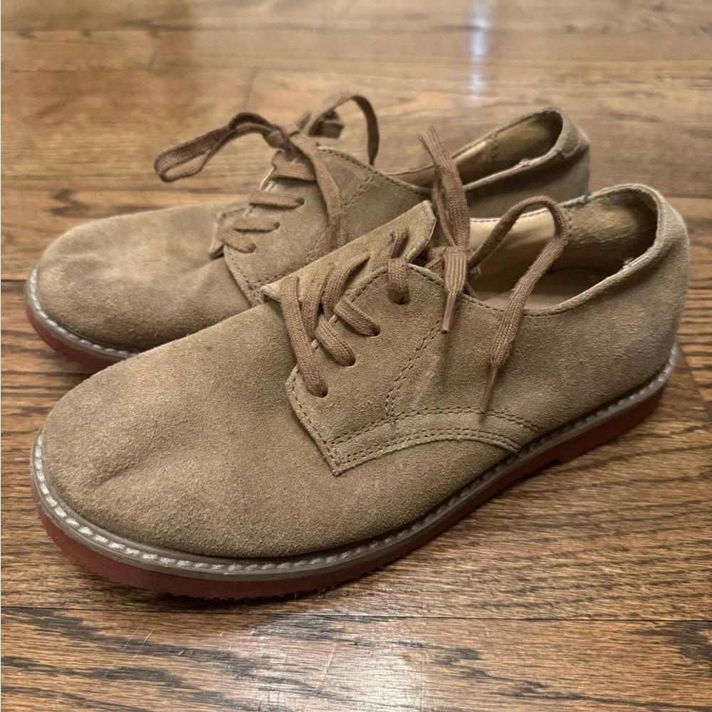 Sperry Top-Sider Caspian Boys Brown Suede Lace-Up Oxford Shoes Size 4M